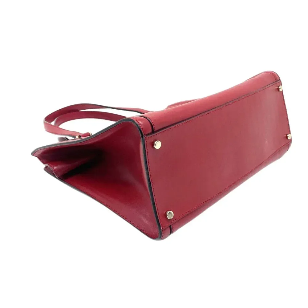 Kate Spade Vita Regatta Court Red Leather Tote Bag